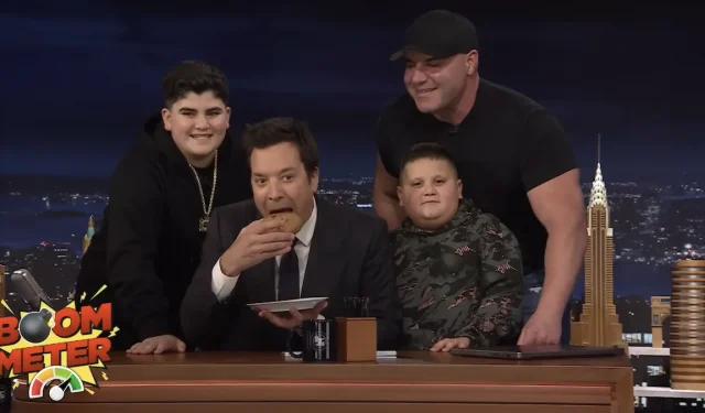 Jimmy Fallon은 ‘Five BIG BOOMS’에서 BOOM 미터를 우스꽝스럽게 성가시게 여긴다